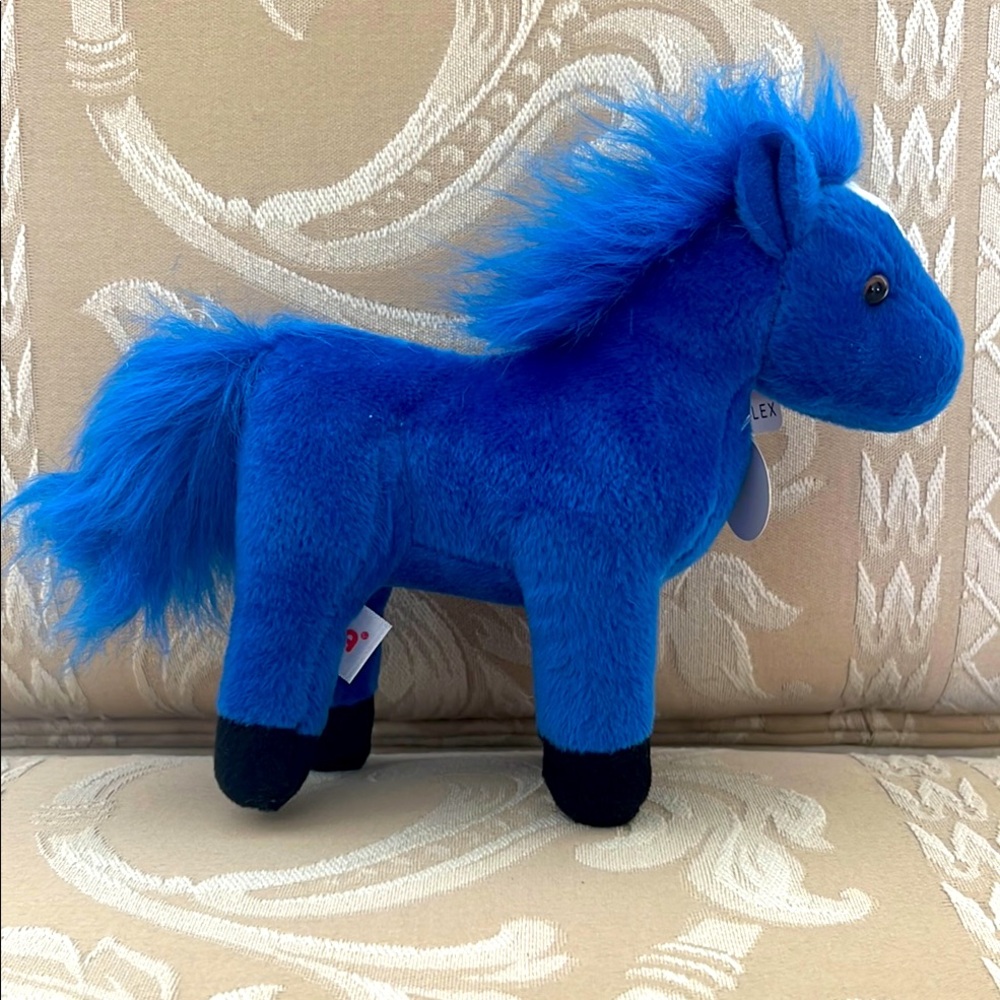 Aurora Miniature Blue Pony Plush Stuffed Animal 🐎 8”x7” Galloping Sound & Neighs